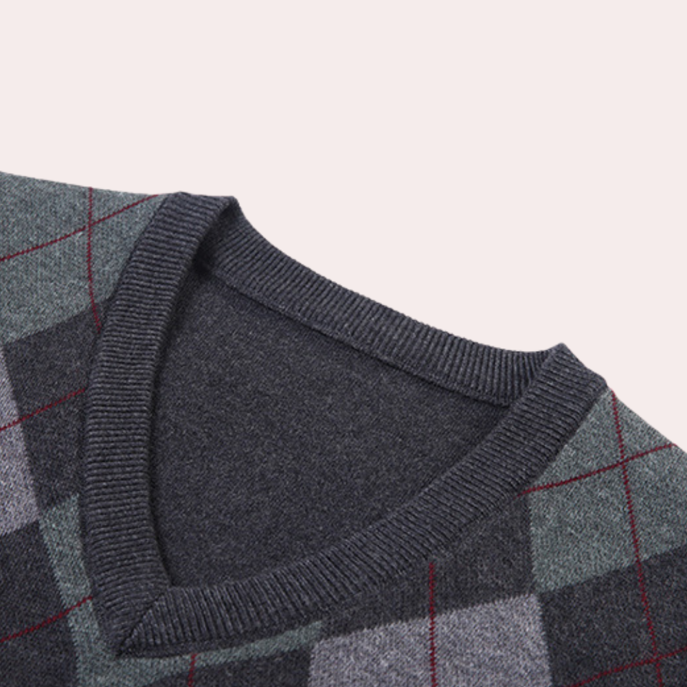 Herren Spencer Argyle Muster Elegannt Modern