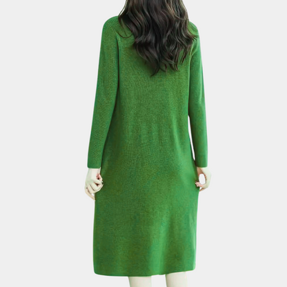 Strick Kleid Midi Lang Damen