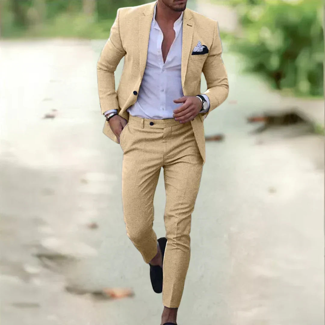 Herrenanzug Slim Fit Sommeranzug Elegant