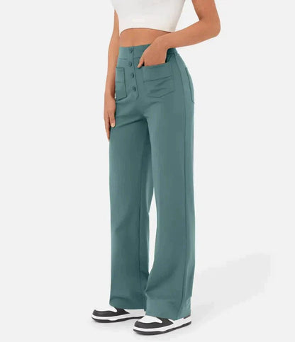 Damenhose Hochtaillig Elastisch Slim Fit