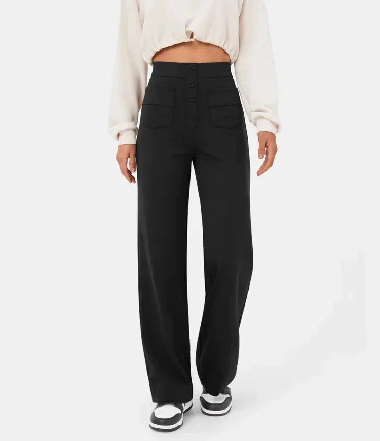 Damenhose Hochtaillig Elastisch Slim Fit