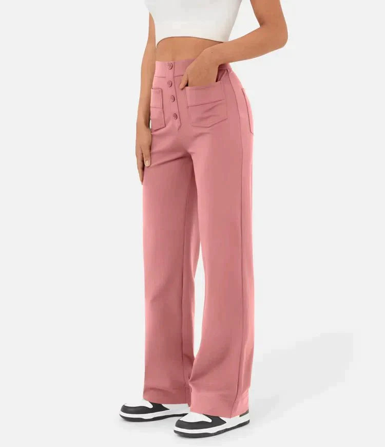 Damenhose Hochtaillig Elastisch Slim Fit