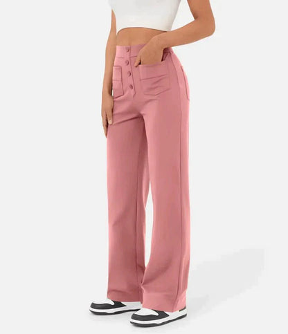 Damenhose Hochtaillig Elastisch Slim Fit