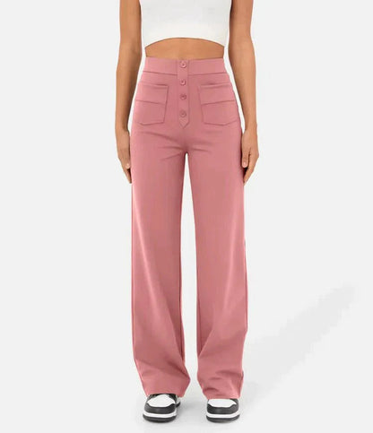 Damenhose Hochtaillig Elastisch Slim Fit