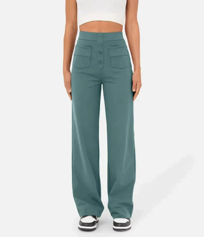 Damenhose Hochtaillig Elastisch Slim Fit