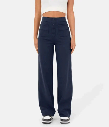 Damenhose Hochtaillig Elastisch Slim Fit