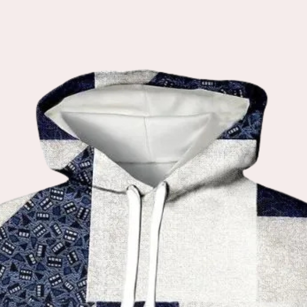 Herren Hoodie Kariert Modern Trend