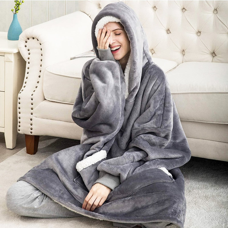 Hoodie Decke Kombi Weich Bequem - Elarova