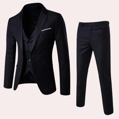 Herrenanzug Dreiteilig Slim Fit Modern - Elarova