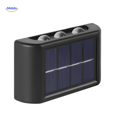 Solar Wandlampe LED Wasserdicht Doppelkopf Außenleuchte
