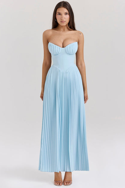 Larissa™ – Damen Sommerkleid mit Eleganten Corsé-Design & Faltenrock 2