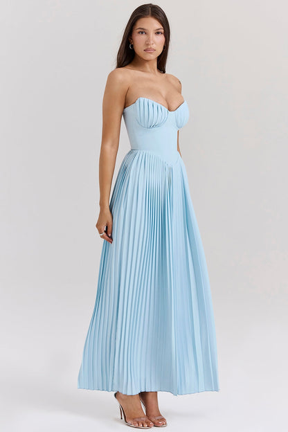 Larissa™ – Damen Sommerkleid mit Eleganten Corsé-Design & Faltenrock 3