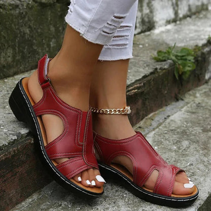 WOLFF™ – Damen Sandalen mit Orthopädischem Fußbett und Bequemem Keilabsatz-6