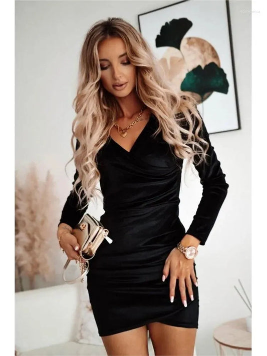EleganceChic™ – Damen Abendkleid mit V-Ausschnitt für Stilvolle Anlässe-1
