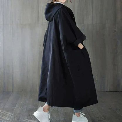 Damen Trenchcoat Oversized Modern Lang