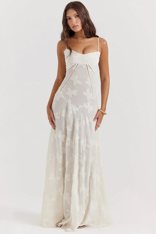Noemi™ – Damen Maxikleid Sommer Elegantes Corsagen-Design mit Figurschmeichelndem Schnitt-1