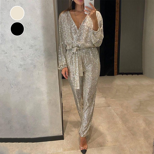 VeluraOne™ – Elegant Taillierter Jumpsuit Damen