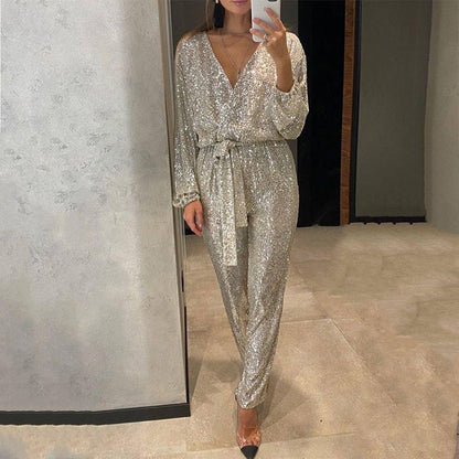 VeluraOne™ – Elegant Taillierter Jumpsuit Damen