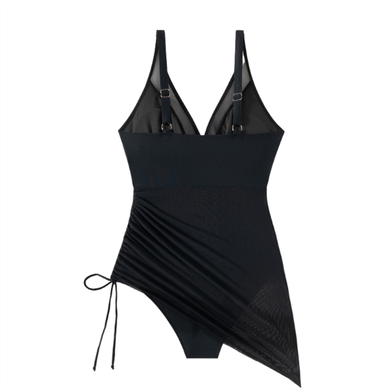 Figurformendes Badeanzugkleid Mit Wickeloptik