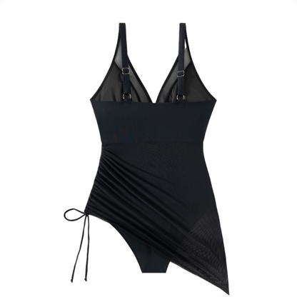 Figurformendes Badeanzugkleid Mit Wickeloptik