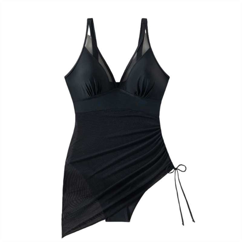 Figurformendes Badeanzugkleid Mit Wickeloptik