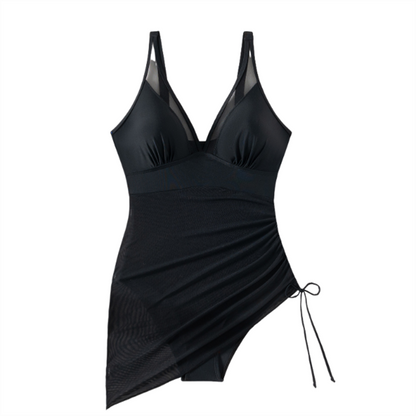 Figurformendes Badeanzugkleid Mit Wickeloptik