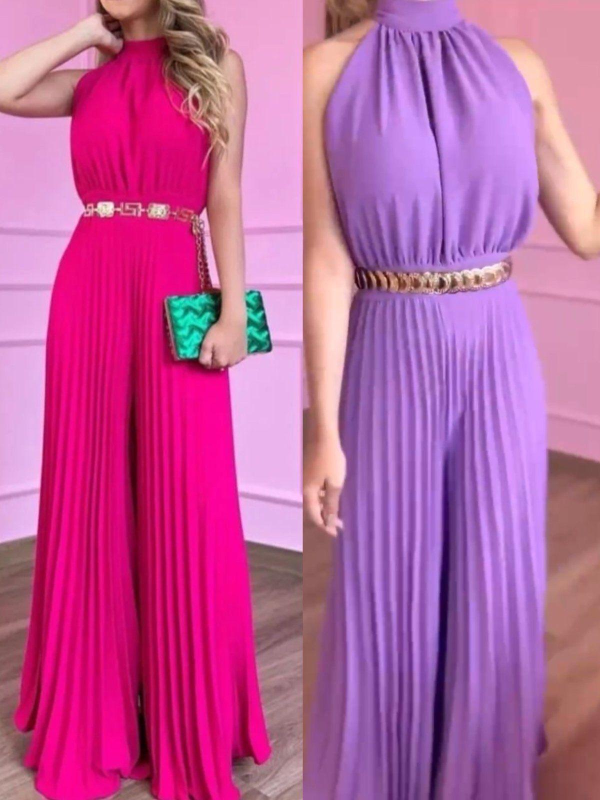 Sommer Jumpsuit Plissee Leicht Modern