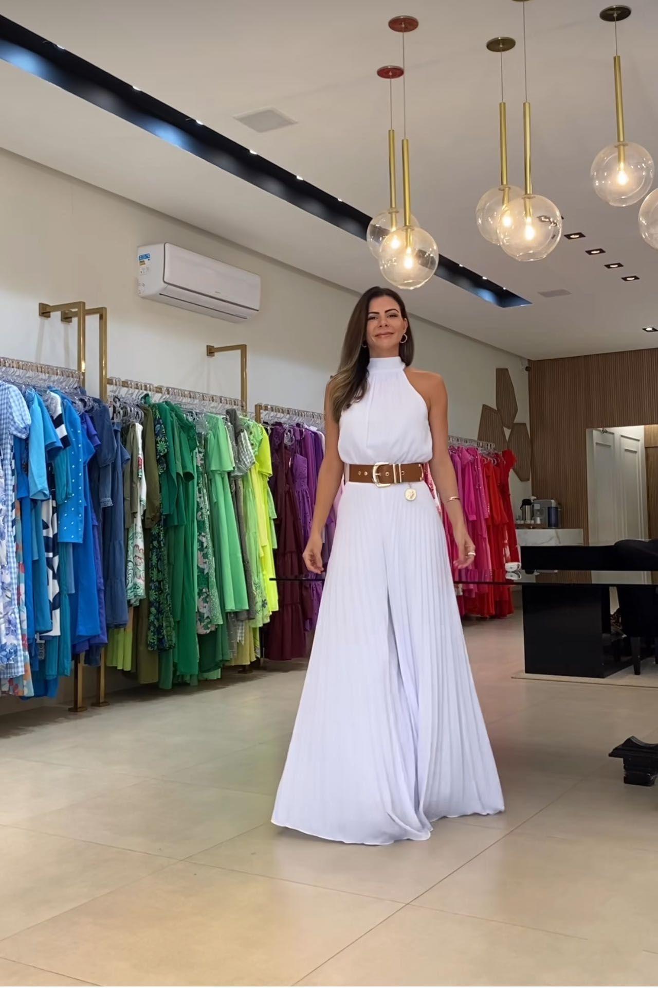 Sommer Jumpsuit Plissee Leicht Modern