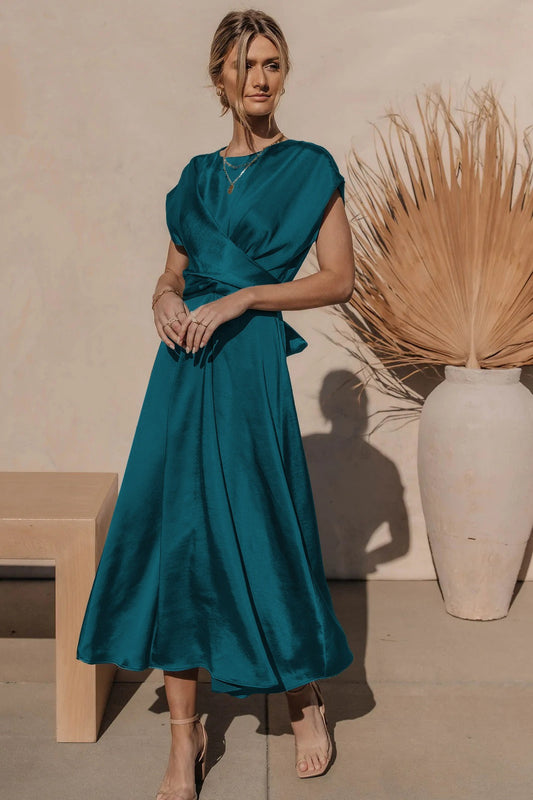 Claire™ – Damen Midi Seidenkleid Elegant & Bequem für Hochzeitsgast-3