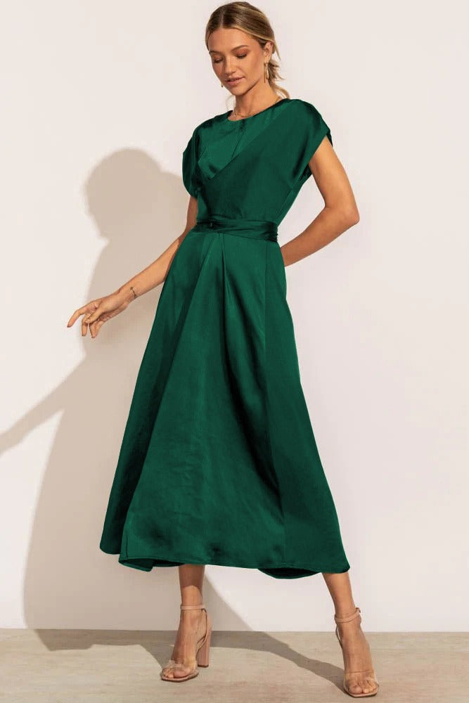 Variant image for Claire™ – Damen Midi Seidenkleid Elegant & Bequem für Hochzeitsgast-21