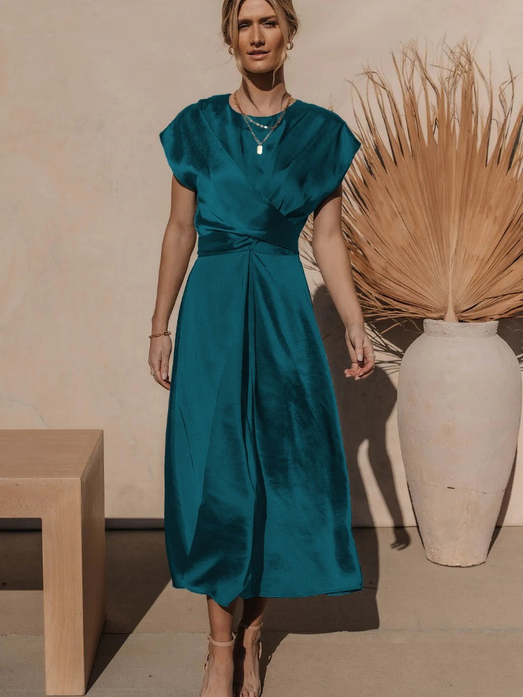 Claire™ – Damen Midi Seidenkleid Elegant & Bequem für Hochzeitsgast-2