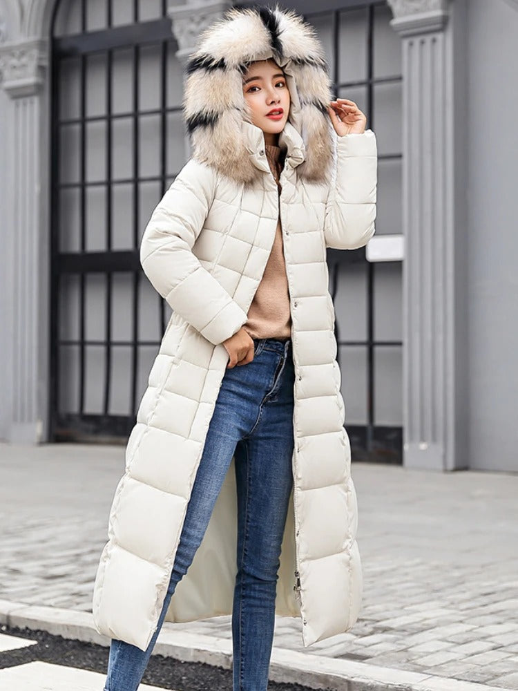 warmer Winterpelzmantel für Damen
