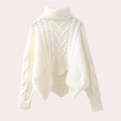 Damen Rollkragenpullover Gestrickt Stylisch