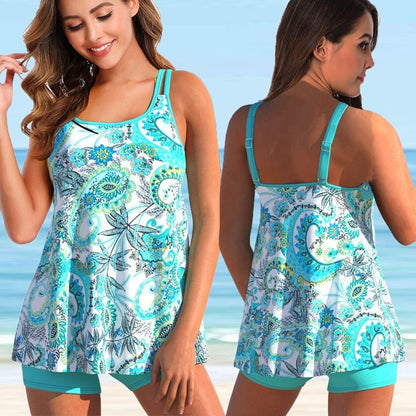 Große Größen Tankini Badeanzug Damen Schwimmen