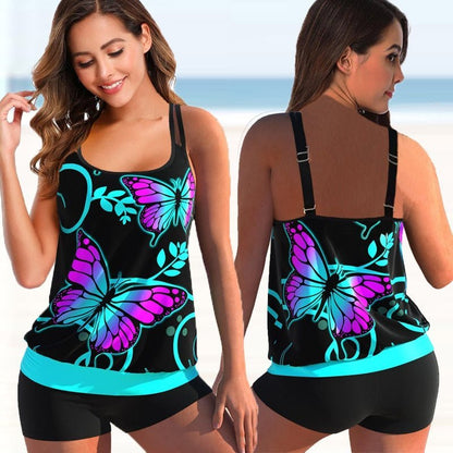 Große Größen Tankini Badeanzug Damen Schwimmen