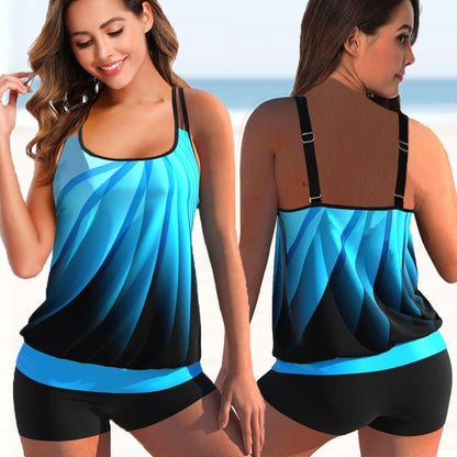 Große Größen Tankini Badeanzug Damen Schwimmen