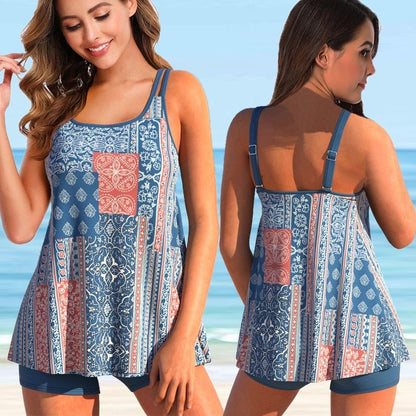 Große Größen Tankini Badeanzug Damen Schwimmen